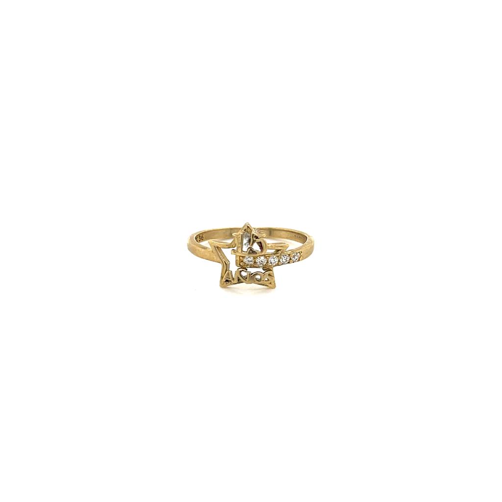 Anillo Oro 10k 15 años #9597