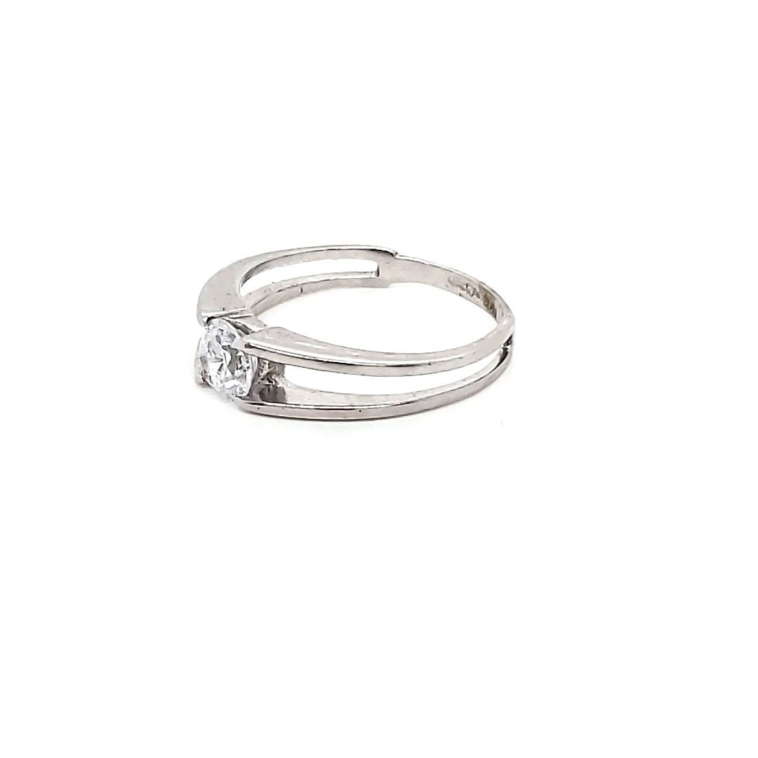 Anillo compromiso Oro blanco 10k # 3100