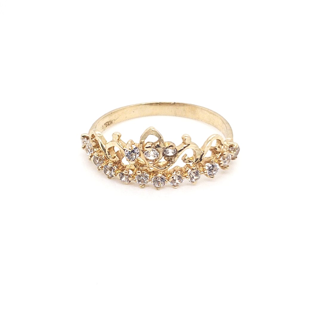 Anillo Oro Corona 10k #3063