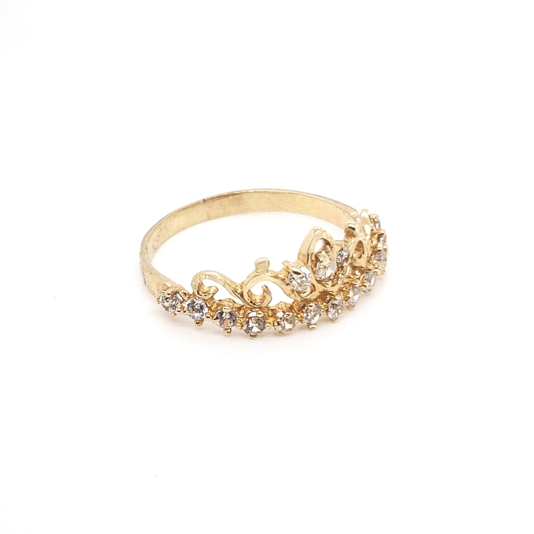 Anillo Oro Corona 10k #3063
