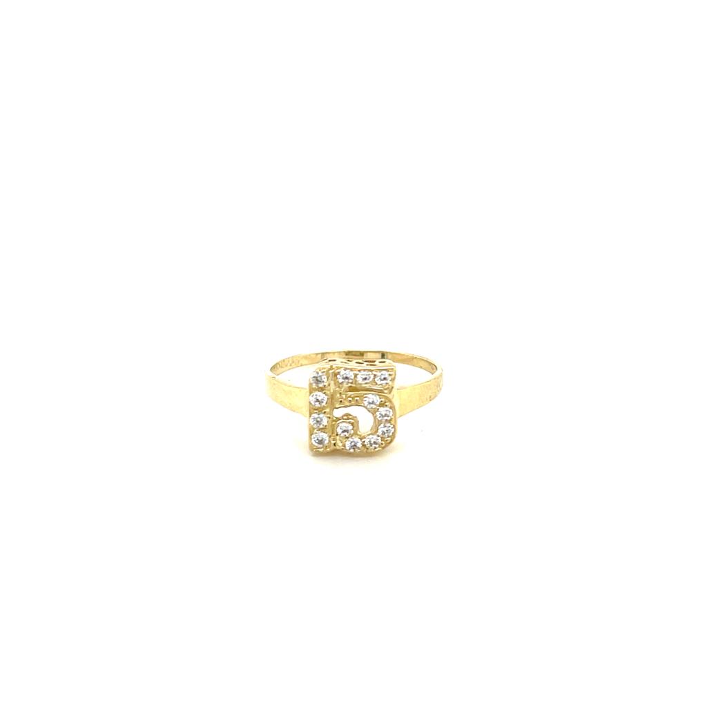 Anillo Oro 10k 15 años #9591