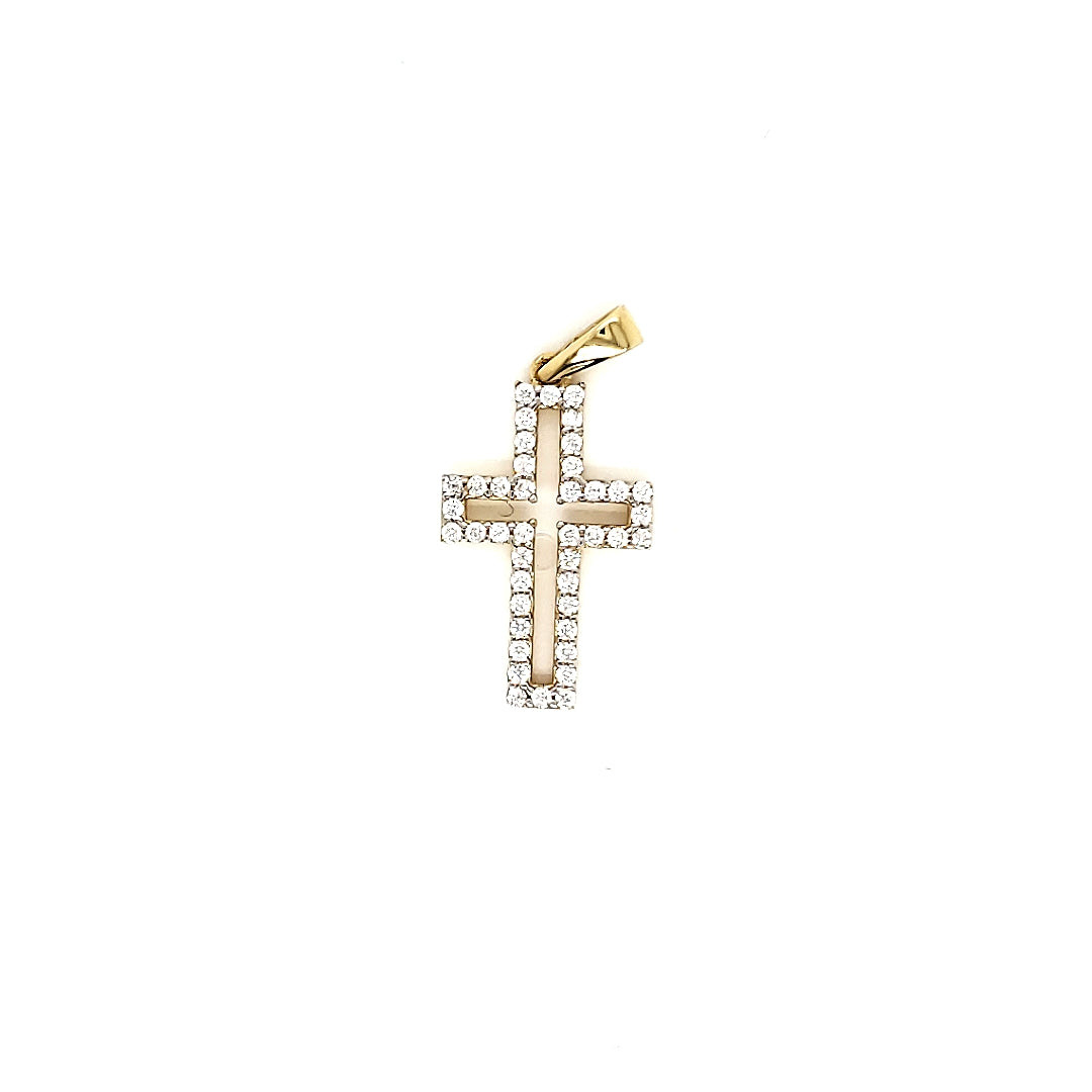 Cruz Oro Amarillo 14k #7834