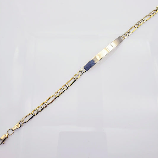 Esclava Oro 10k Caballero Tipo Cartier Diamantada Regular