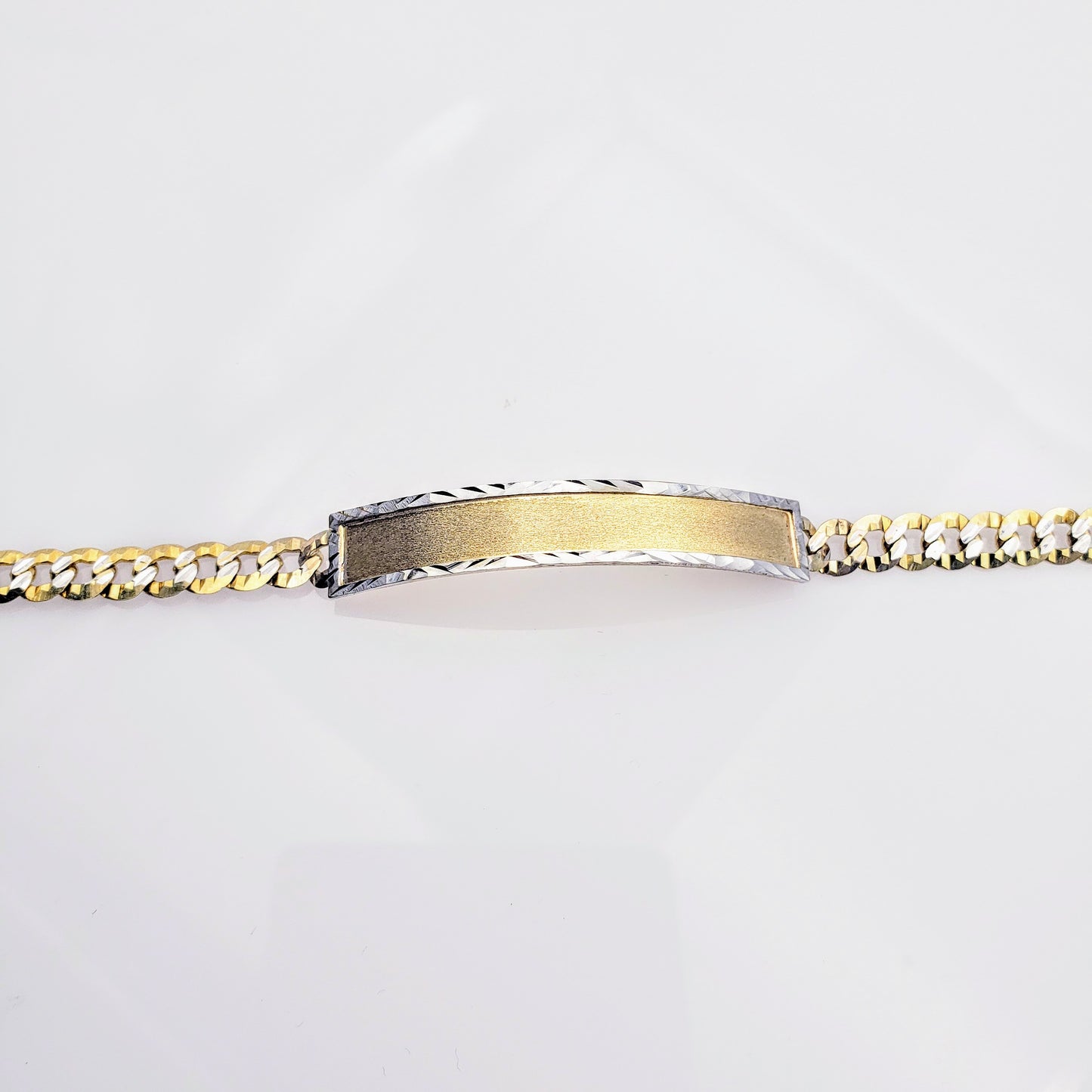 Esclava Oro 10k Caballero Barbada Diamantada Grande