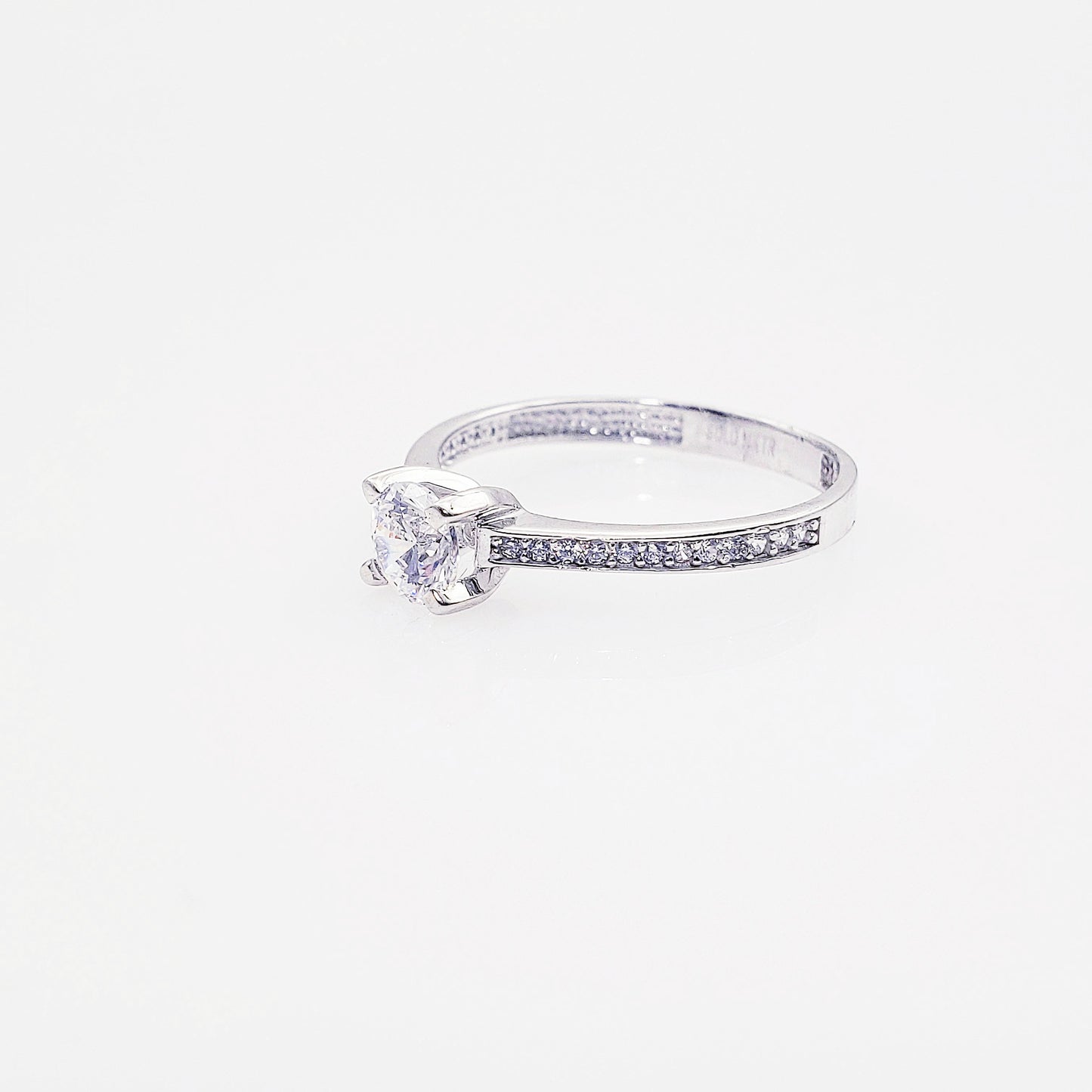 Anillo compromiso Oro Blanco 14k #7380