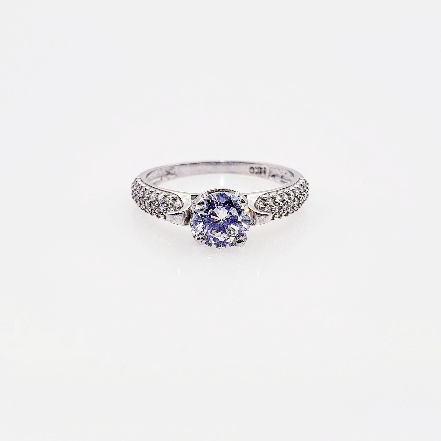 Anillo compromiso Oro Blanco 14k #2241