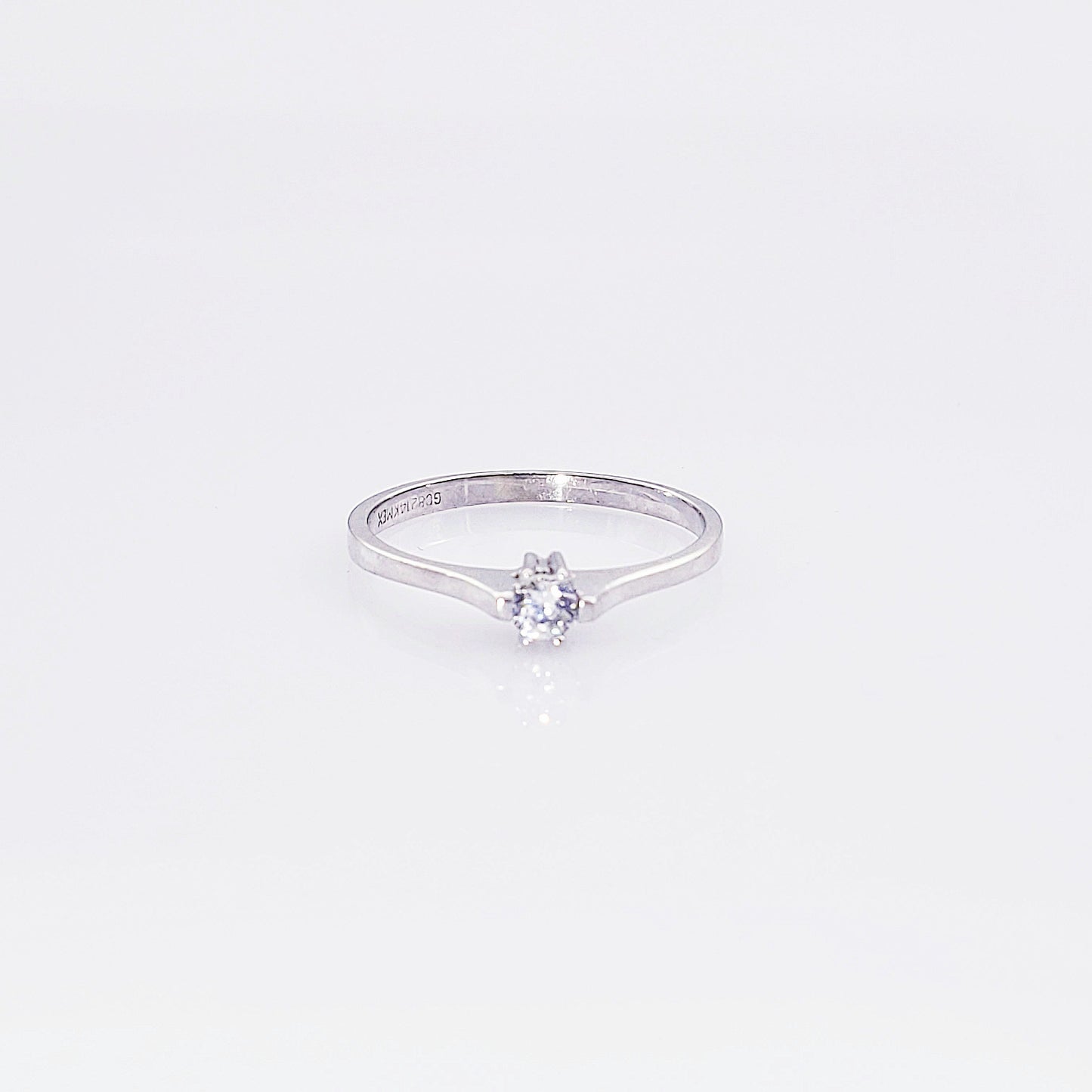 Anillo compromiso Oro Blanco 14k #677