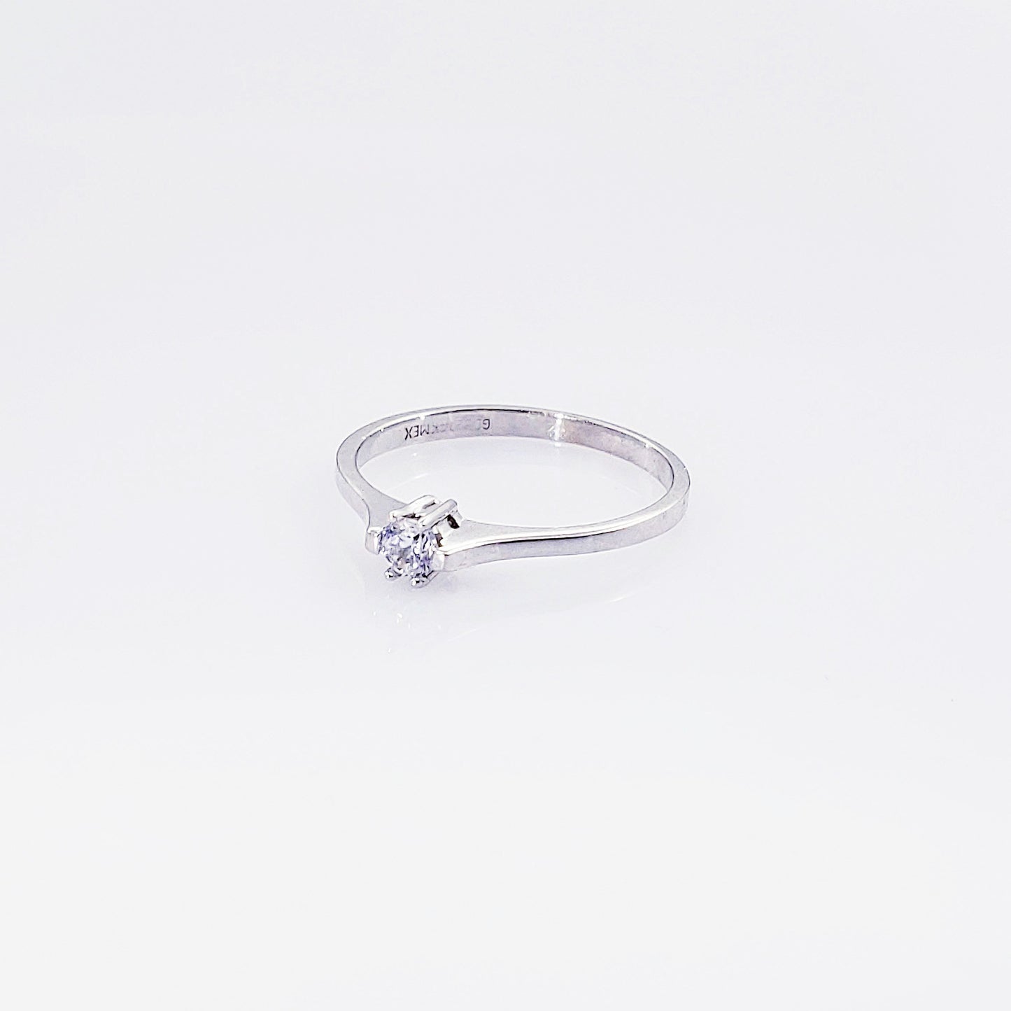 Anillo compromiso Oro Blanco 14k #677