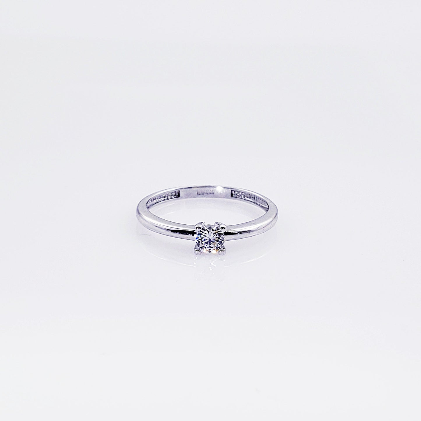 Anillo compromiso Oro Blanco 14k #7385
