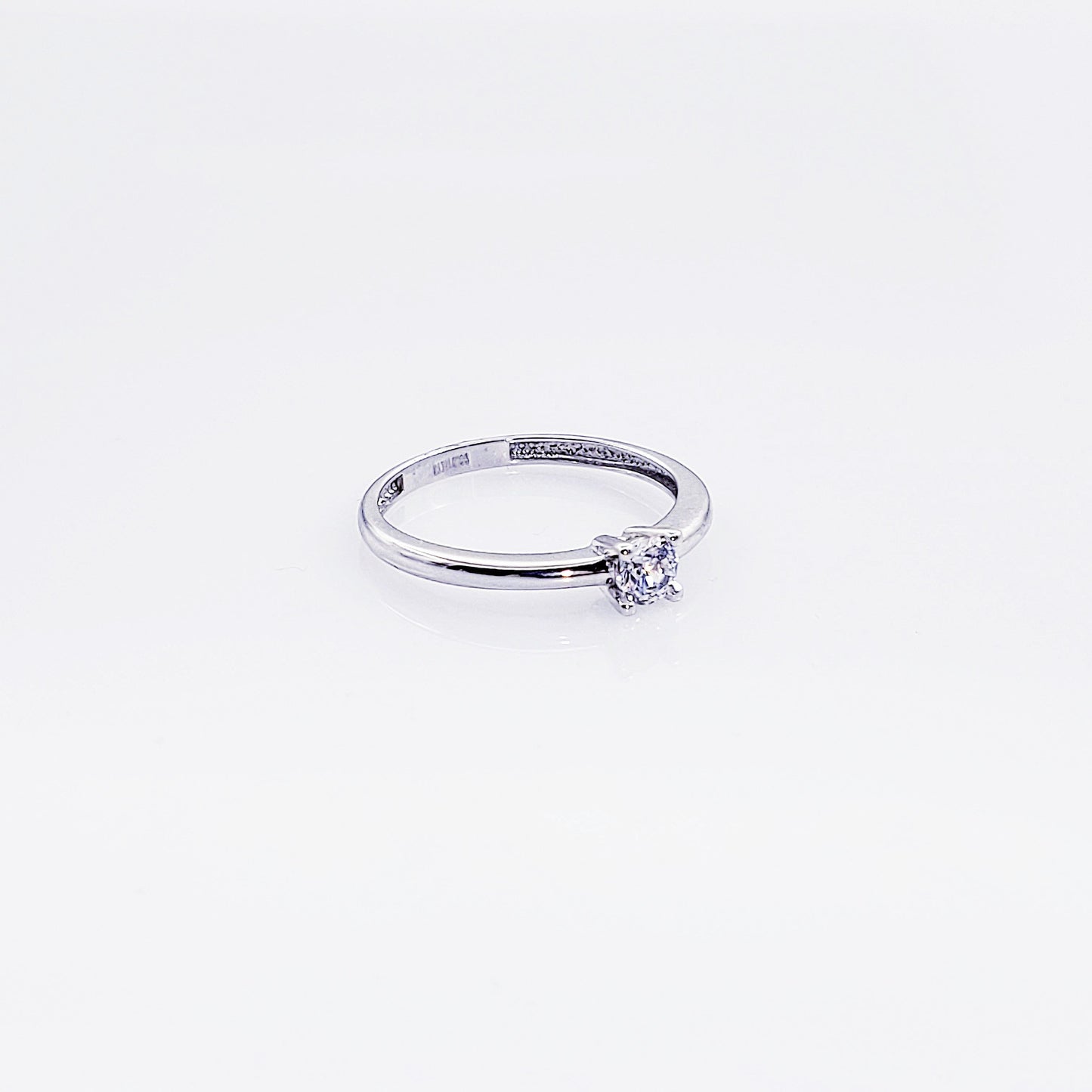 Anillo compromiso Oro Blanco 14k #7385