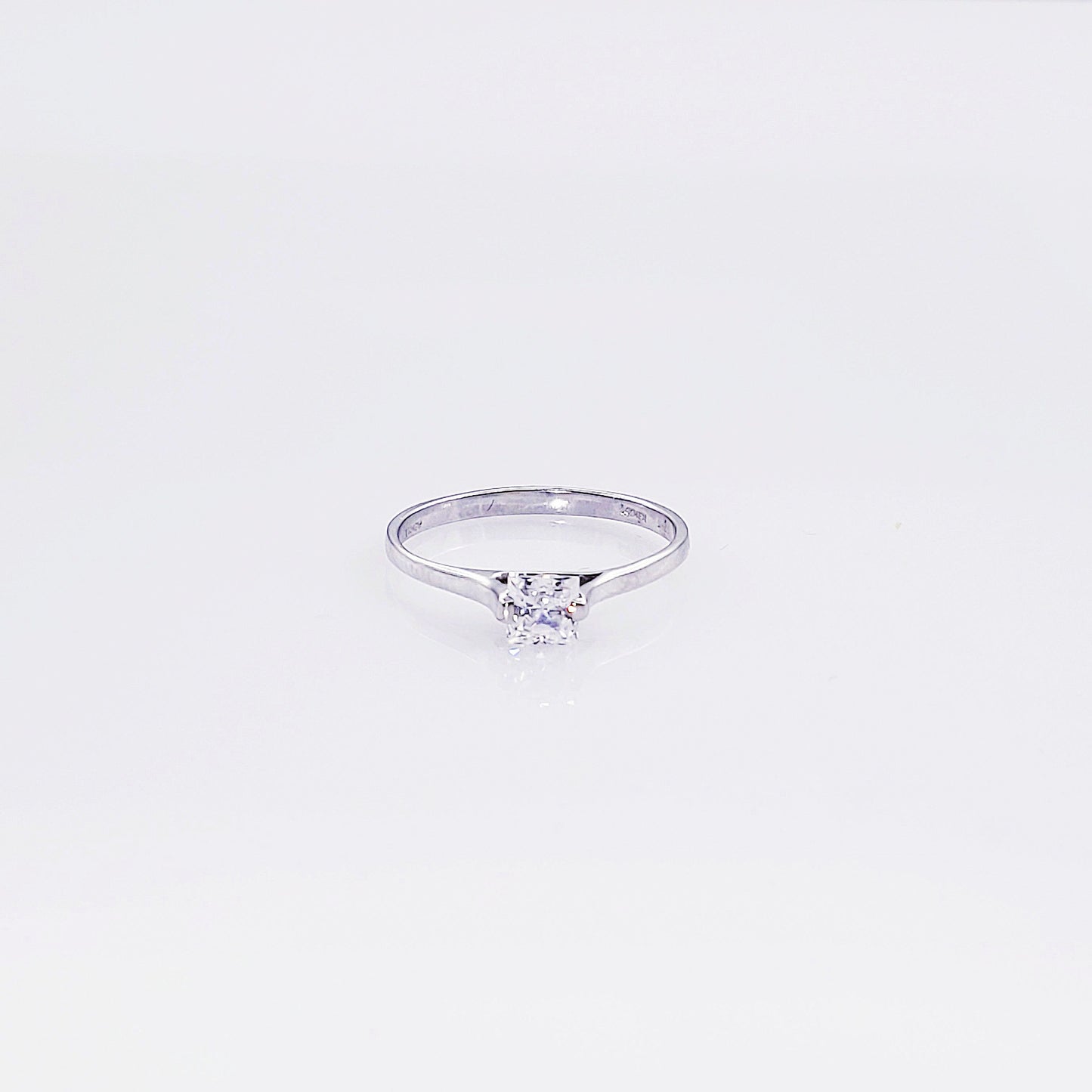Anillo compromiso Oro Blanco 14k #4338
