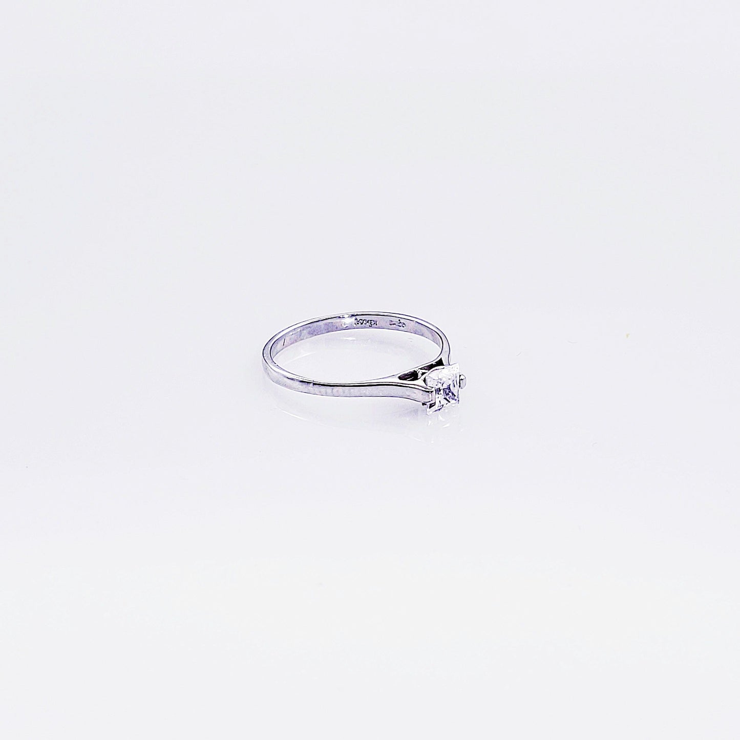 Anillo compromiso Oro Blanco 14k #4338