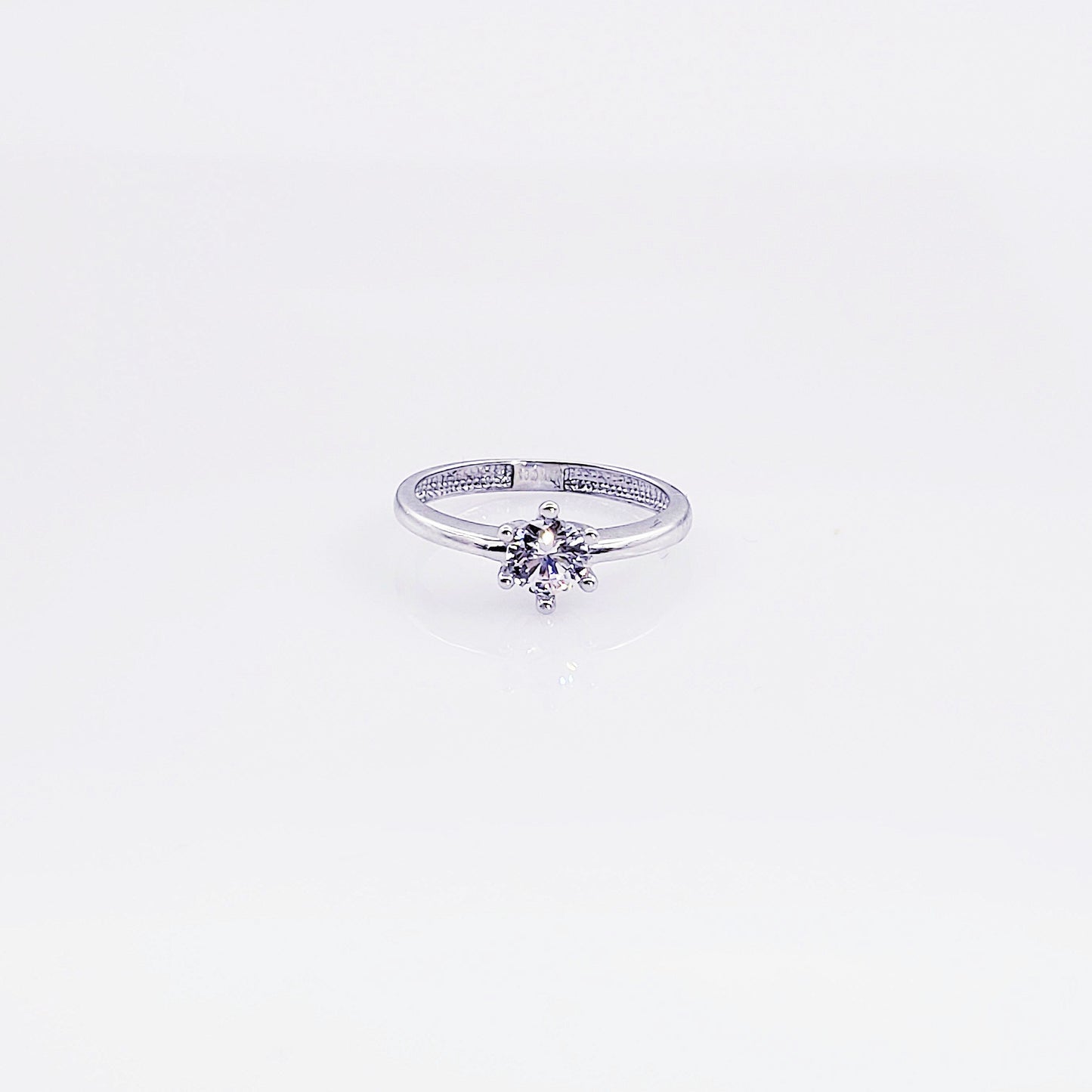 Anillo compromiso Oro Blanco 14k #7371