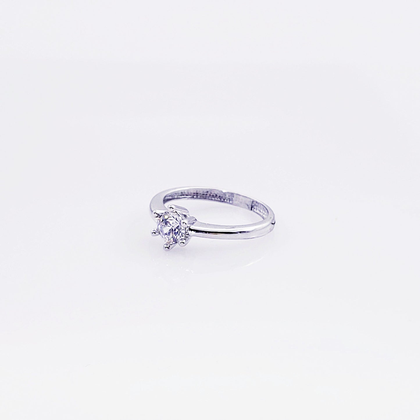 Anillo compromiso Oro Blanco 14k #7371