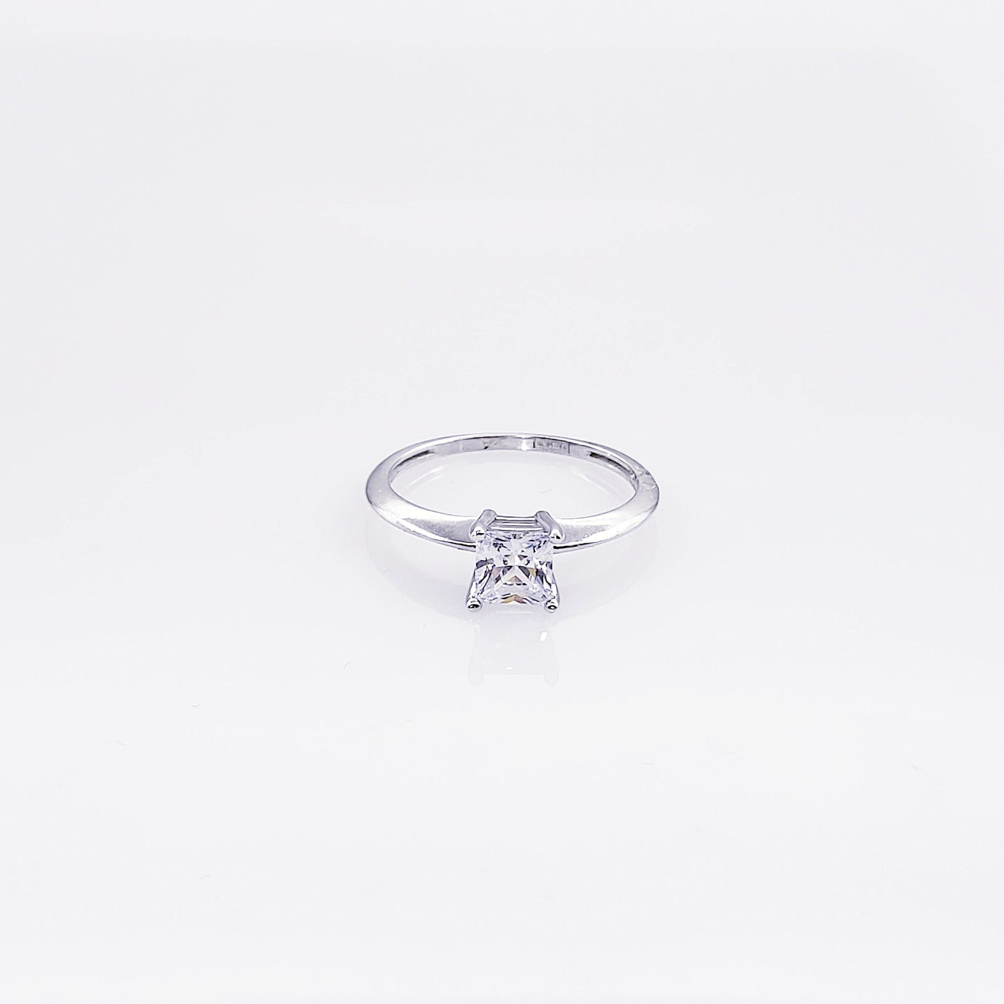 Anillo compromiso Oro Blanco 14k #5222