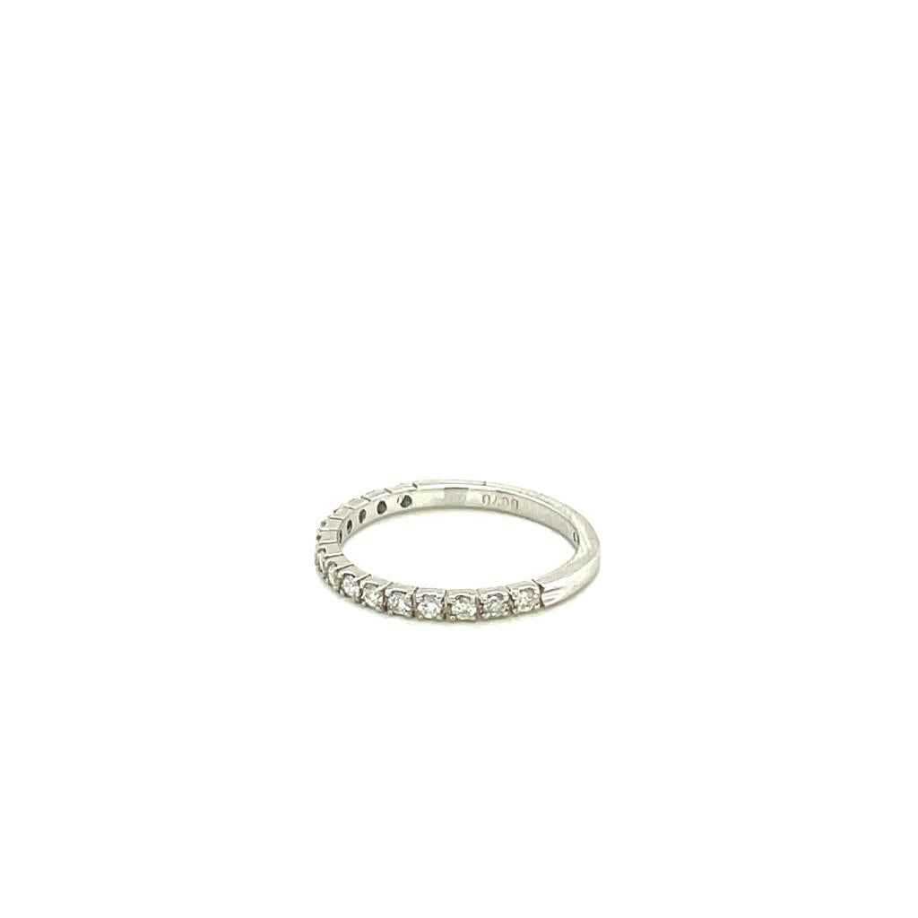 Churumbela Oro 14k Blanco .21Ct TW Diamante SI2-H #9759