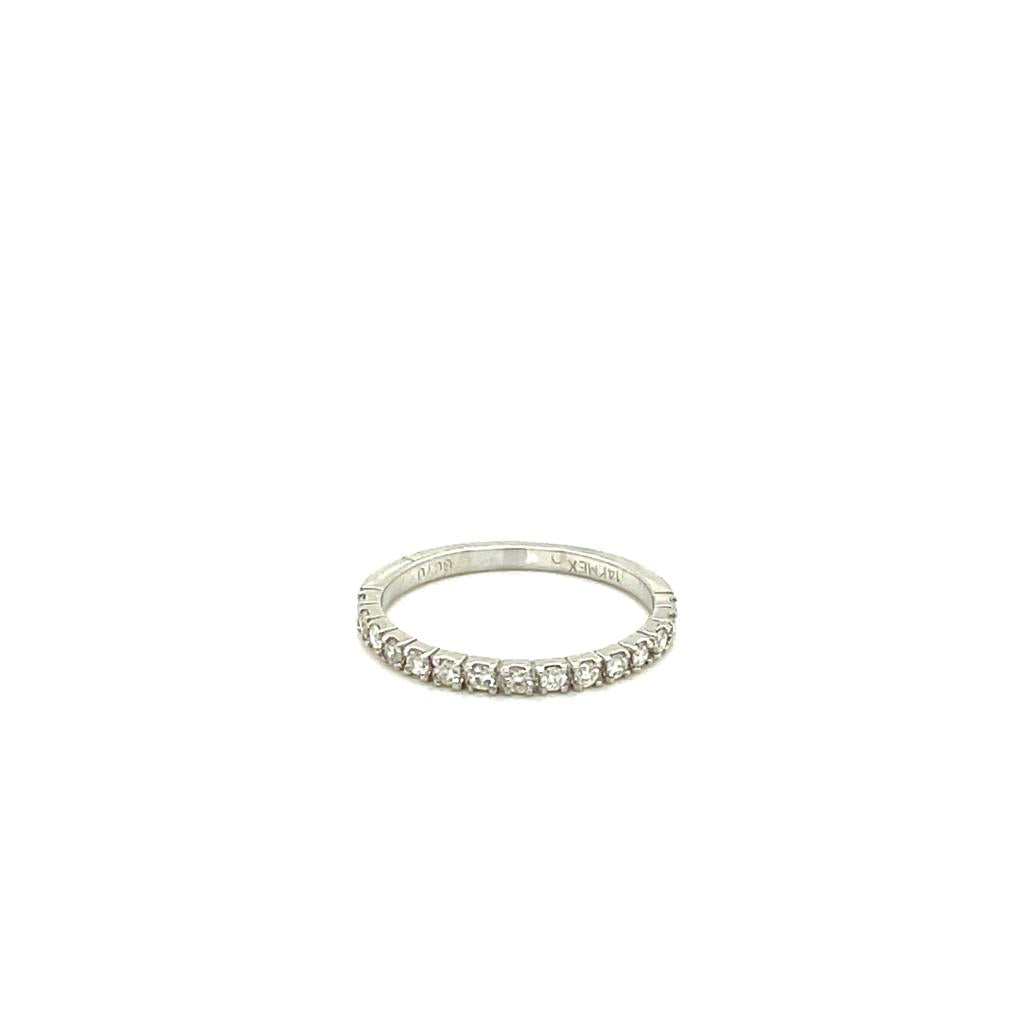 Churumbela Oro 14k Blanco .21Ct TW Diamante SI2-H #9759