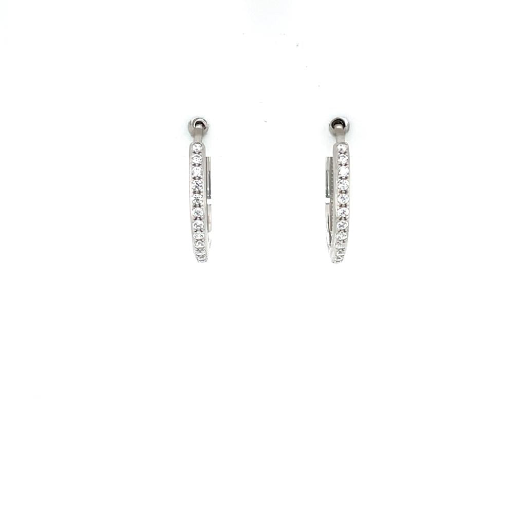Arracada Oro Blanco 14k #9640