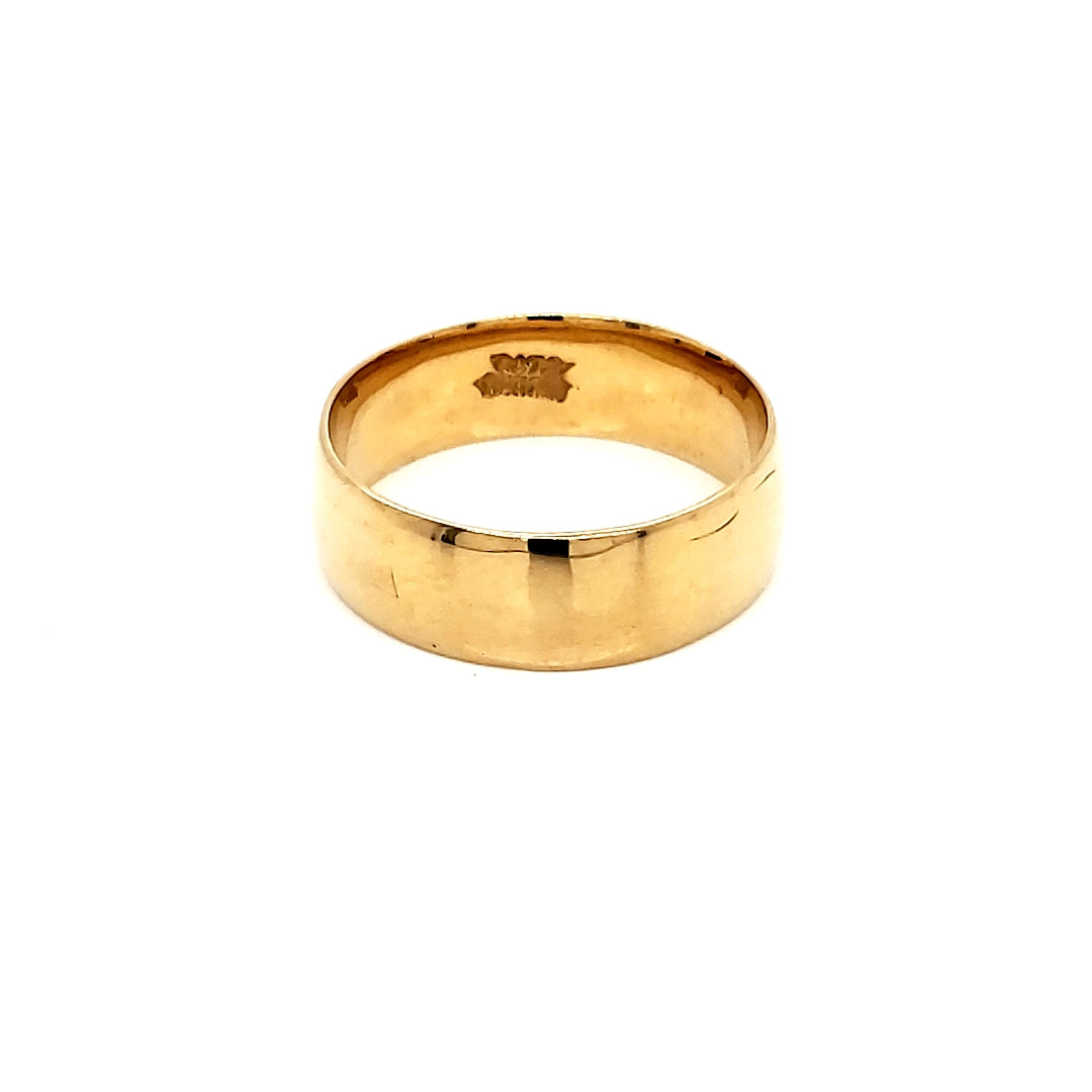 Argolla Oro 18k Blanco o Amarillo 6mm comfort