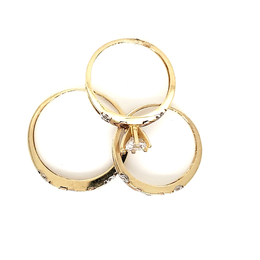 Trio Oro Amarillo 14k #3936