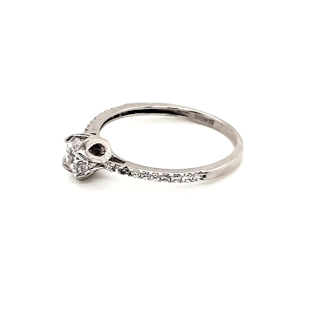 Anillo compromiso Oro Blanco 14k #7911