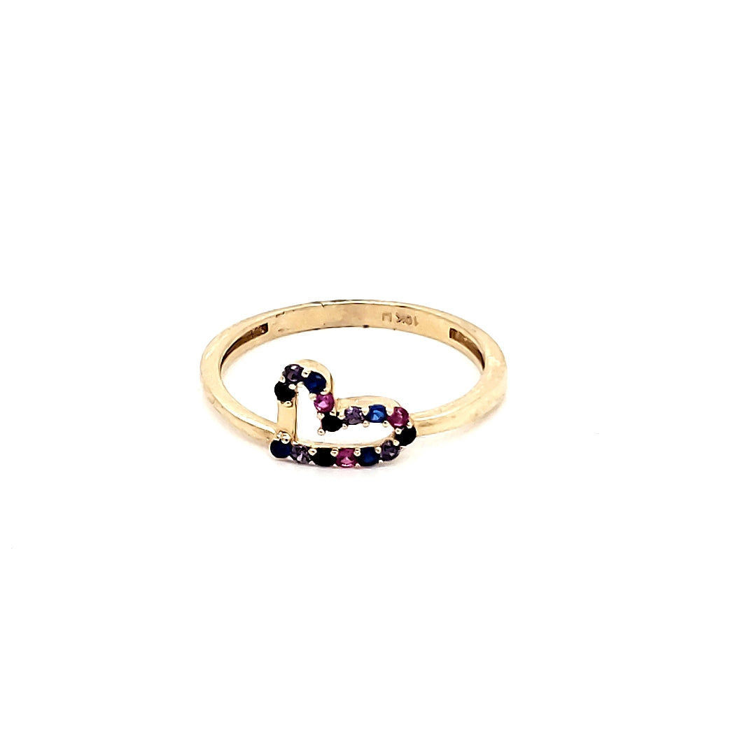 Anillo Oro Dama 10k #7589