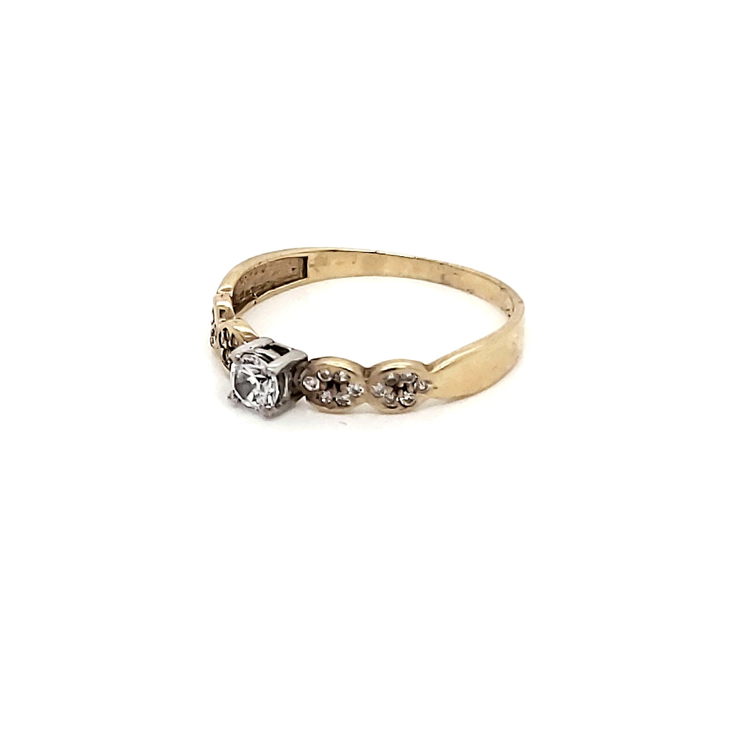 Anillo compromiso Oro 10k #4307