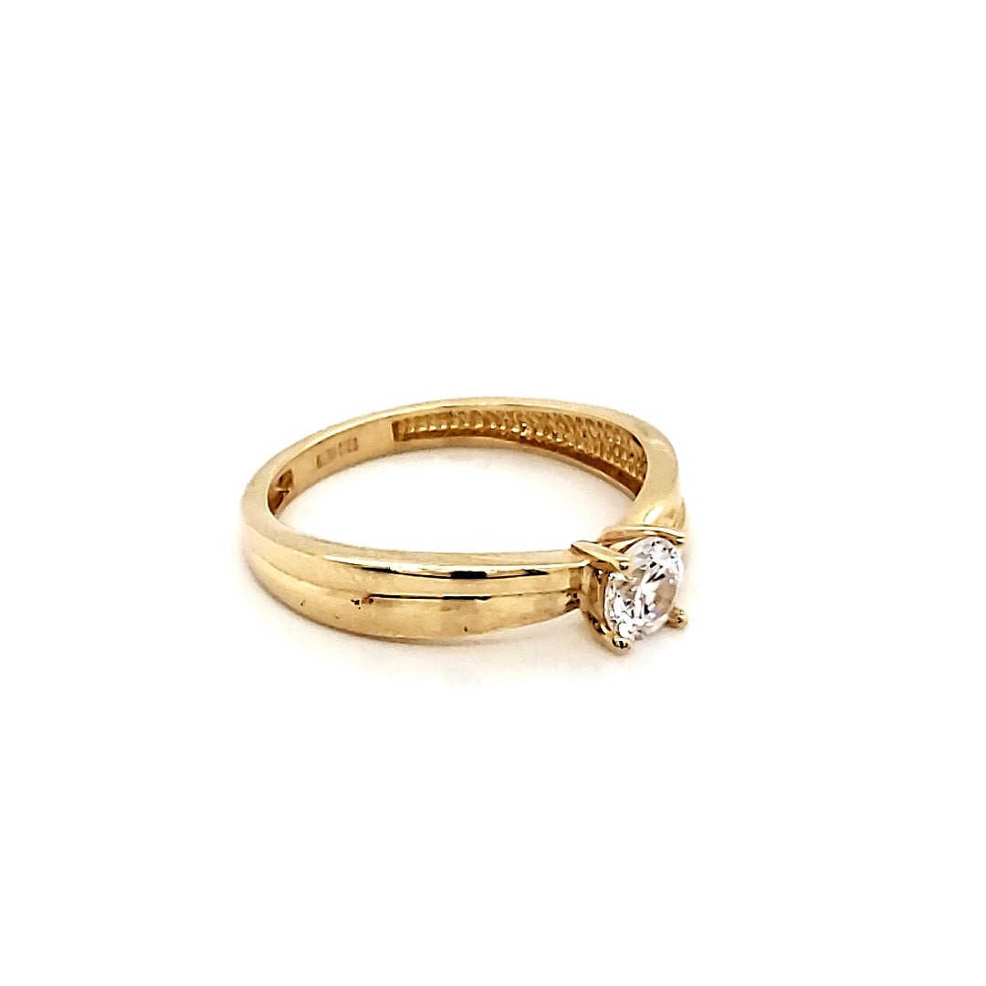 Anillo compromiso Oro 14k Amarillo #7884