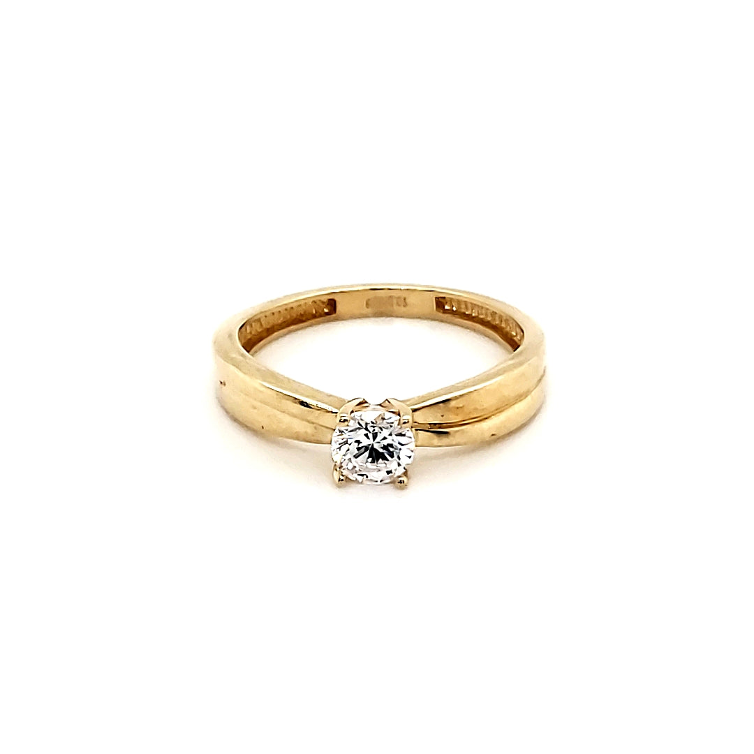 Anillo compromiso Oro 14k Amarillo #7884