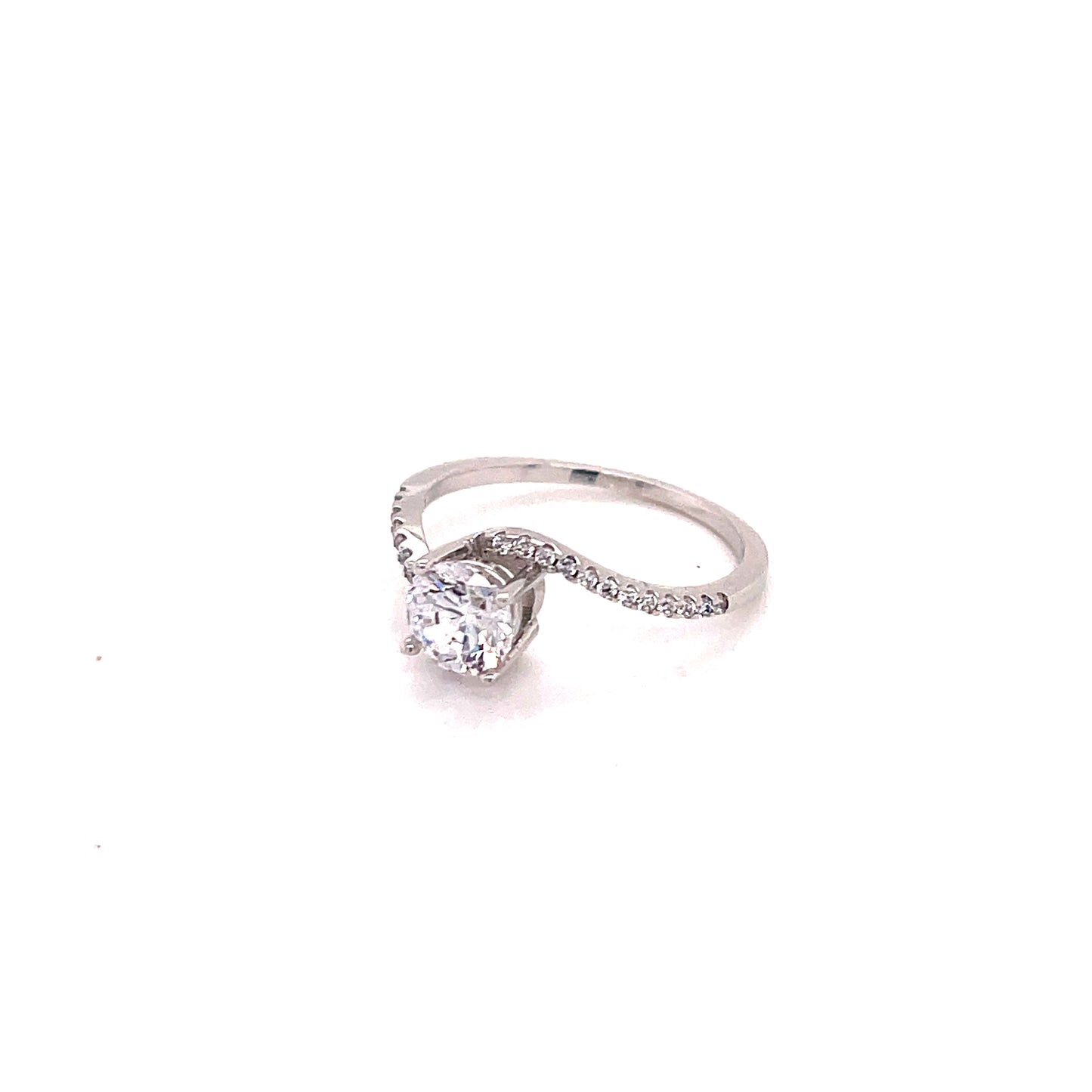 Anillo compromiso Oro Blanco 14k #8098
