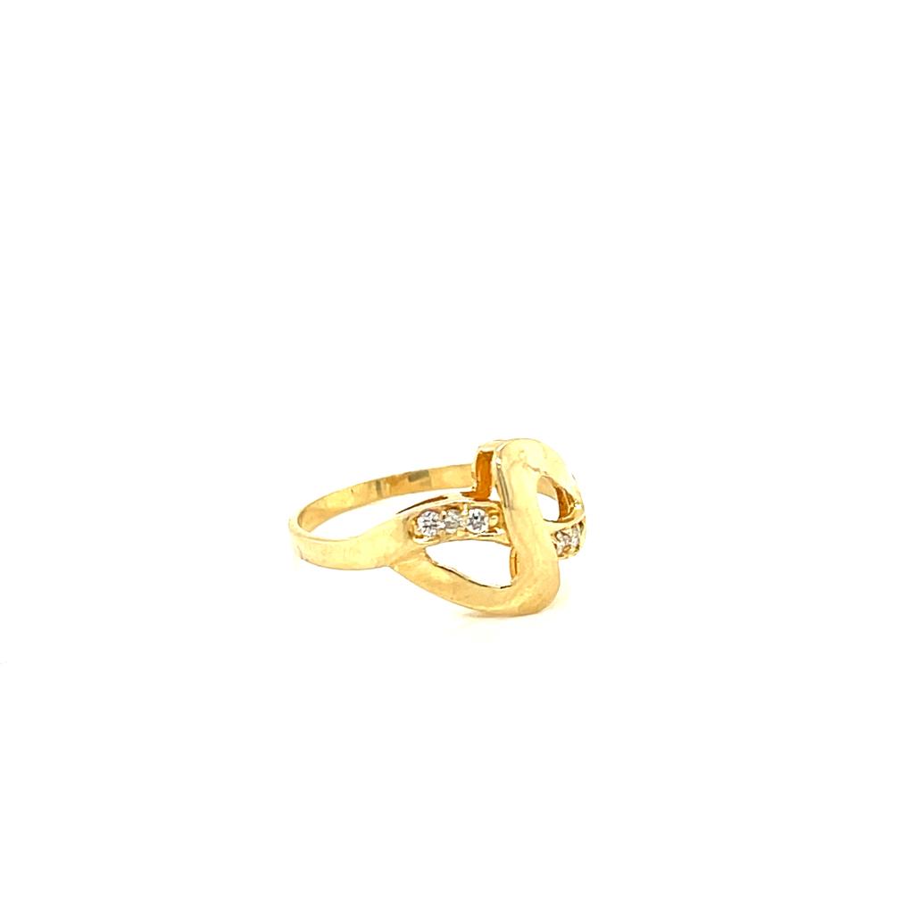 Anillo Oro 14k Amarillo .16 Ct TW Diamante SI2-H #9736