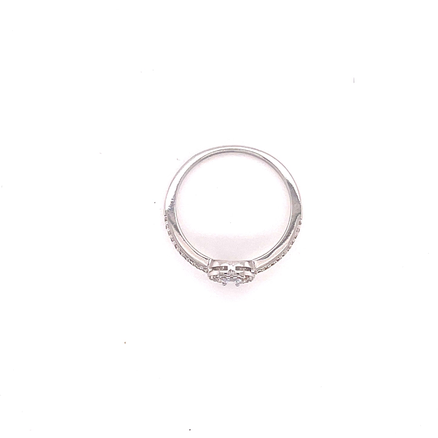 Anillo compromiso Oro Blanco 14k #8092