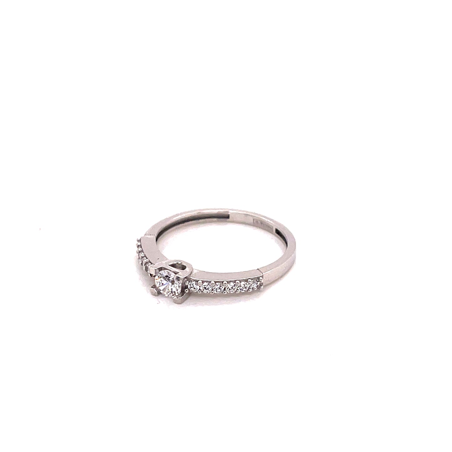 Anillo compromiso Oro Blanco 14k #8103