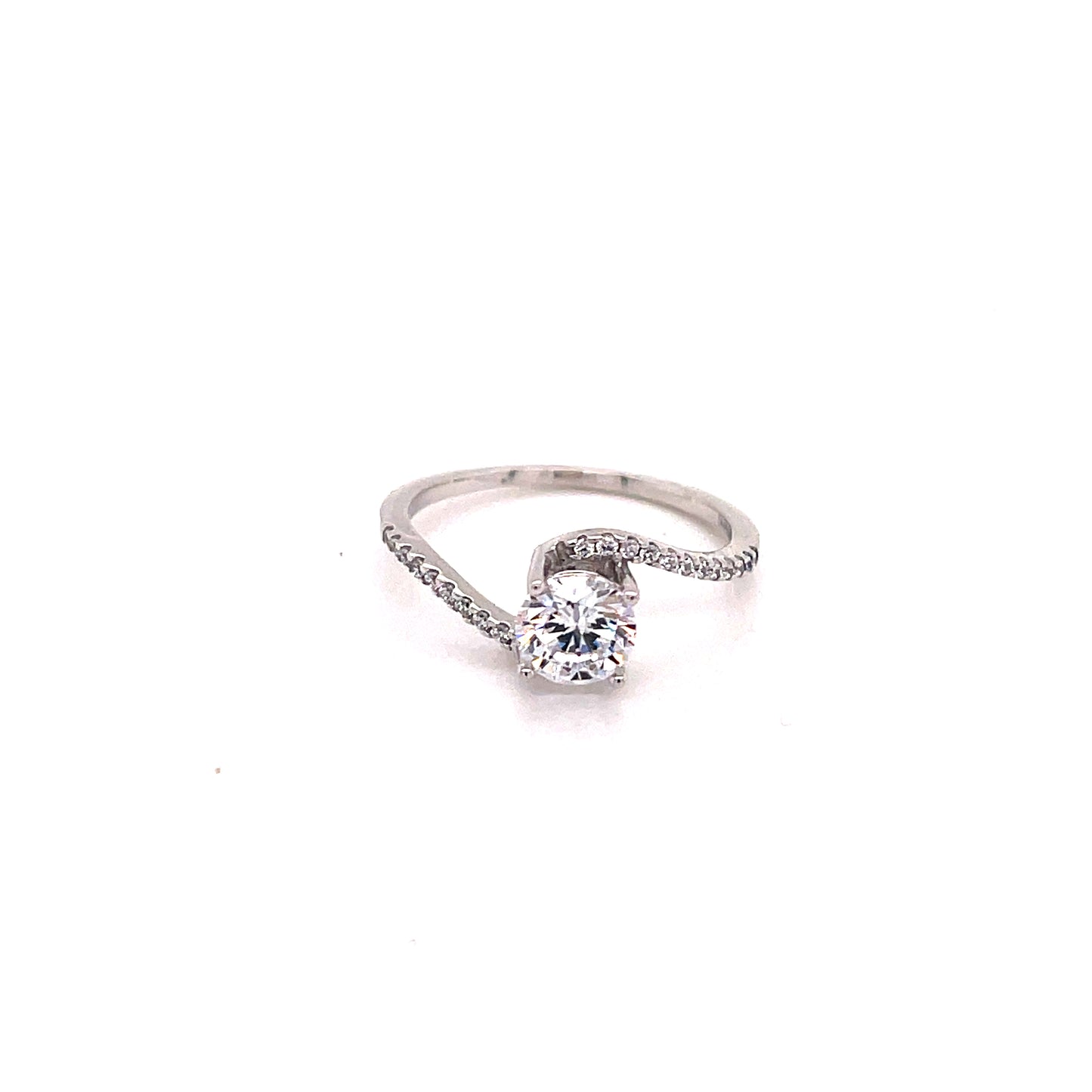 Anillo compromiso Oro Blanco 14k #8098