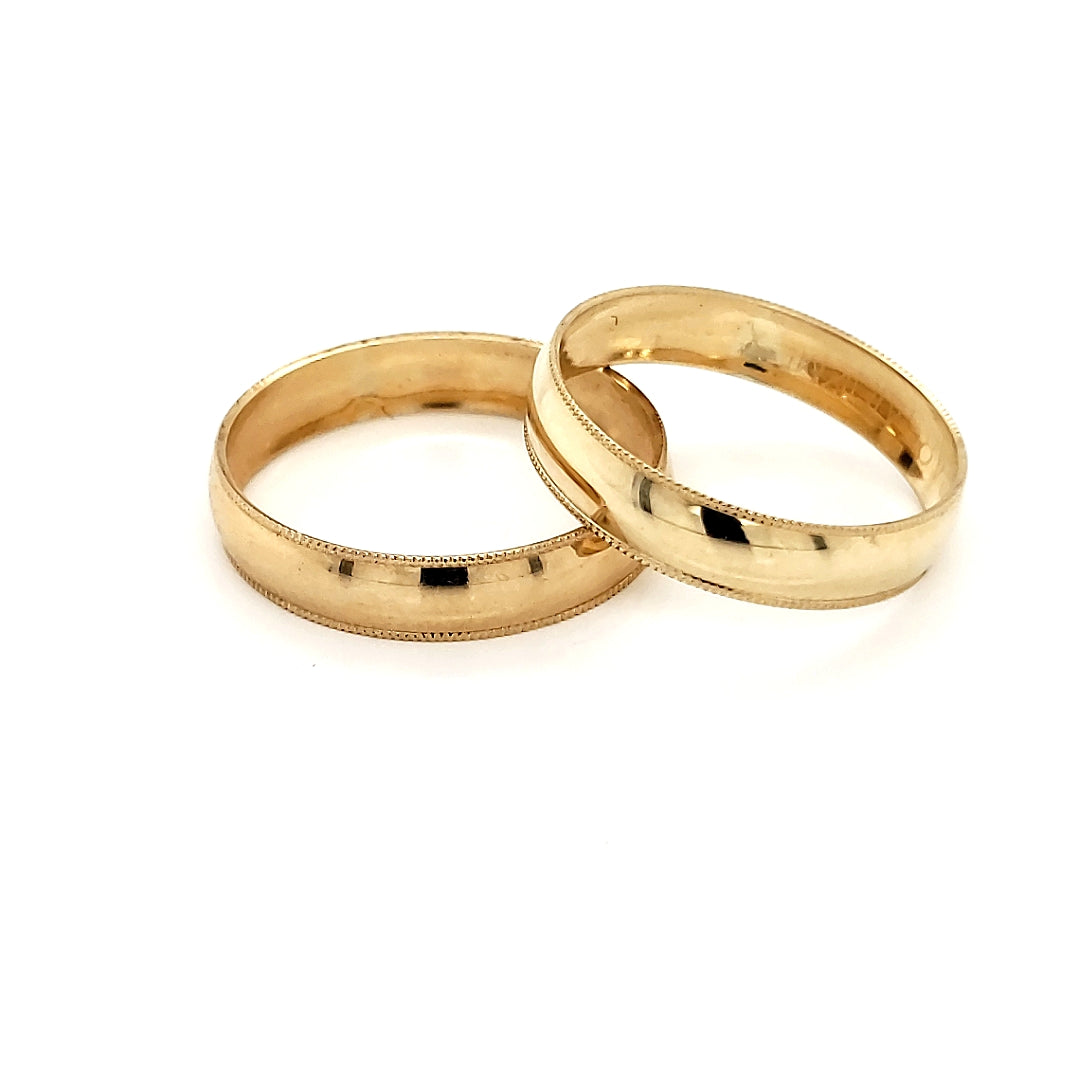 Argolla Oro 10k Amarillo Lisa CC