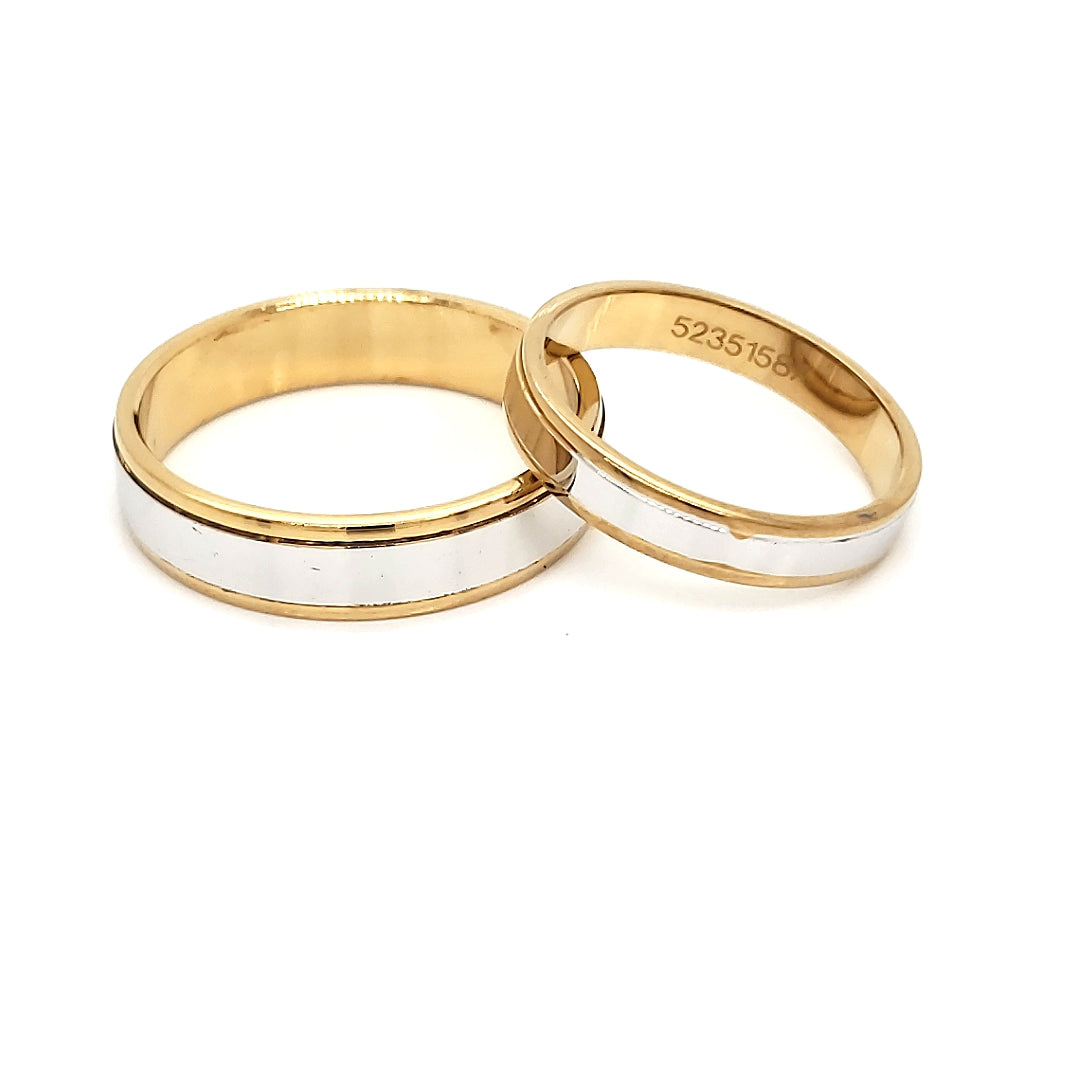 Argolla Oro 14k Combinado 4mm A5235158