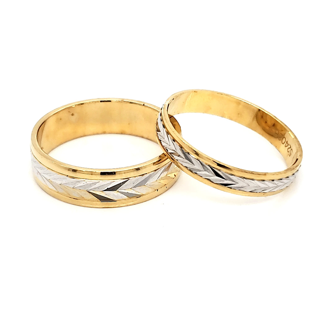 Argolla Oro 14k Combinado 6mm A5260283