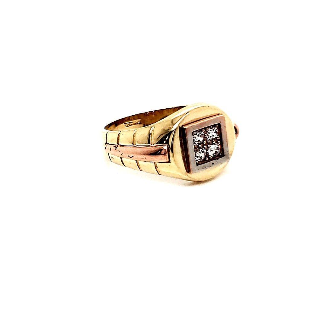 Anillo Caballero Oro 10k #8001