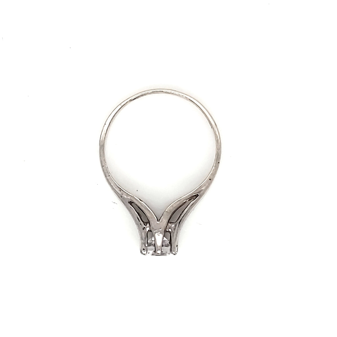 Anillo compromiso Oro blanco 10k # 3784