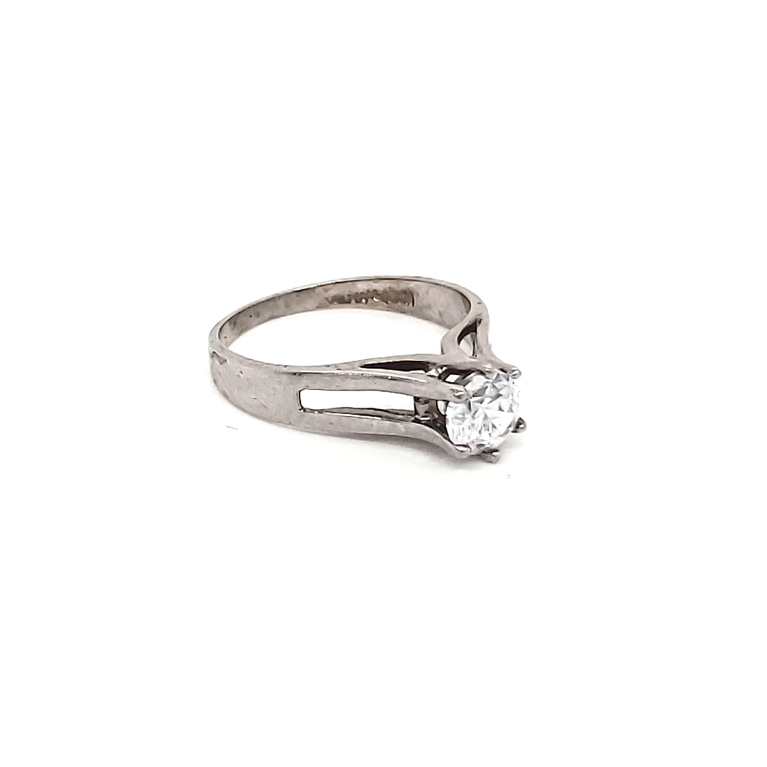 Anillo compromiso Oro blanco 10k # 3784