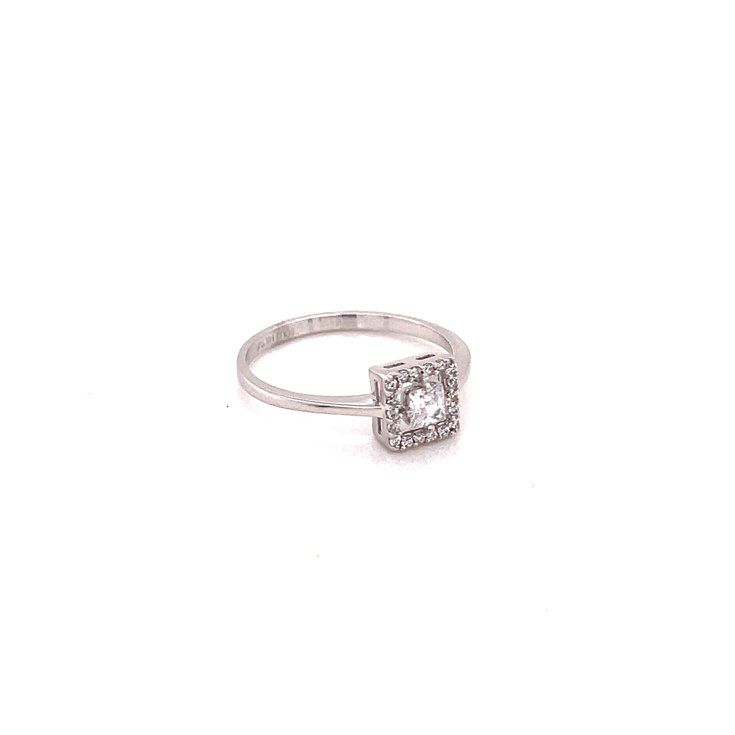 Anillo compromiso Oro Blanco 14k #8095