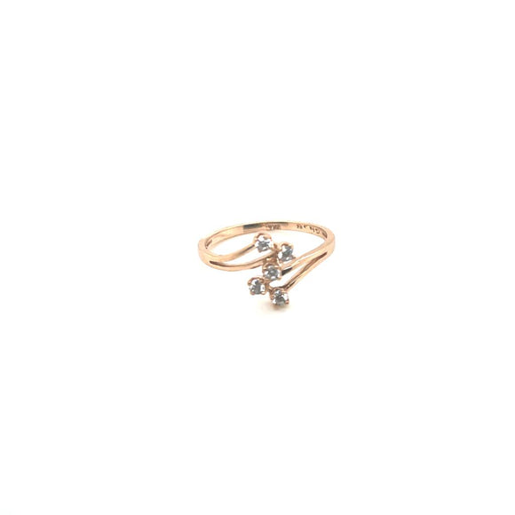 Anillo Oro 14k Rosa #10404
