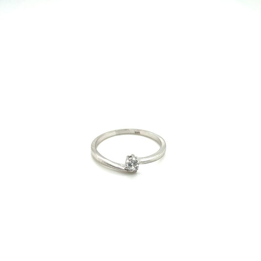 Anillo compromiso Oro Blanco 14k #10371