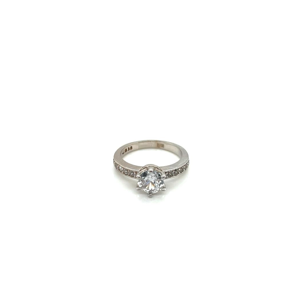 Anillo compromiso Oro Blanco 14k #10372