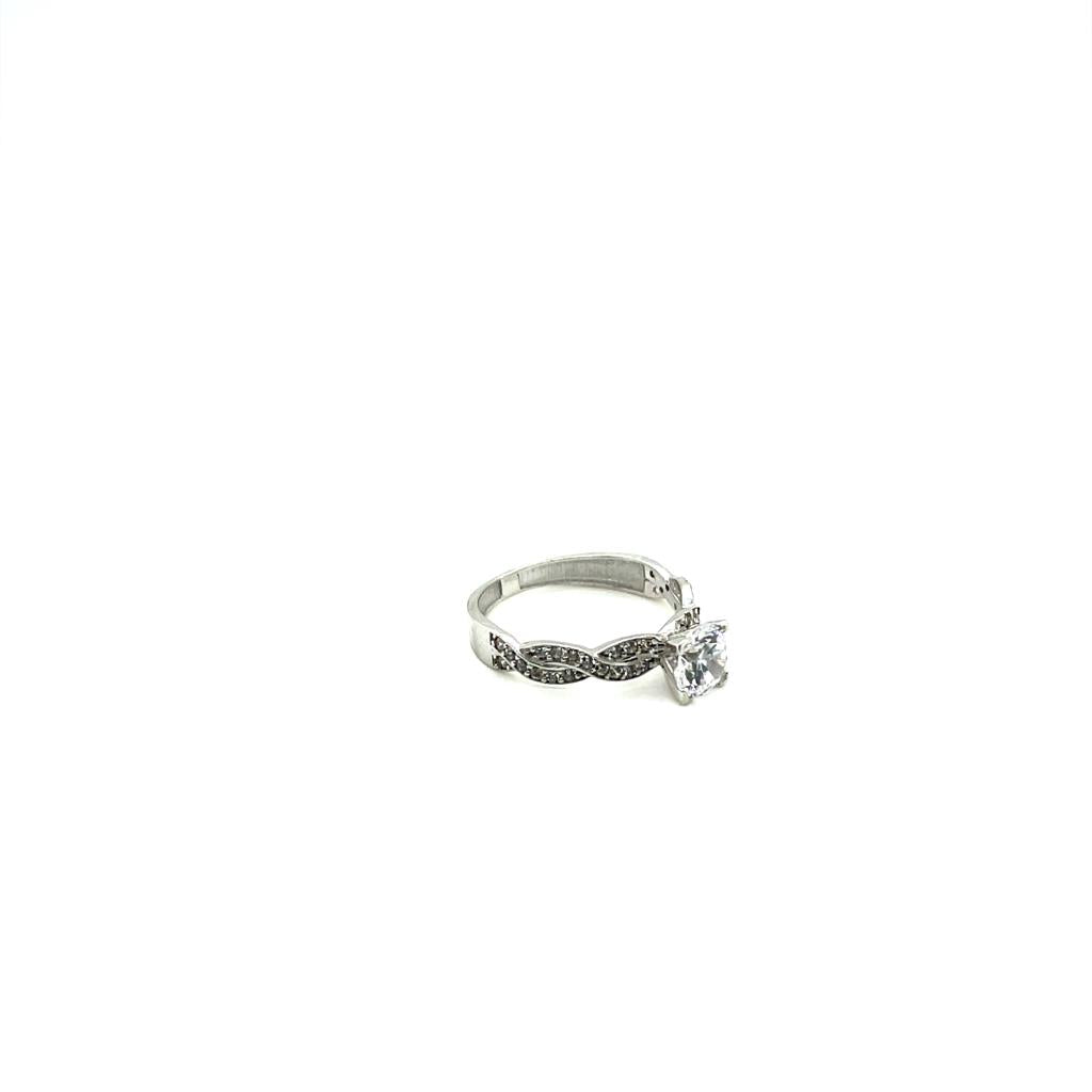 Anillo compromiso Oro Blanco 14k #10322