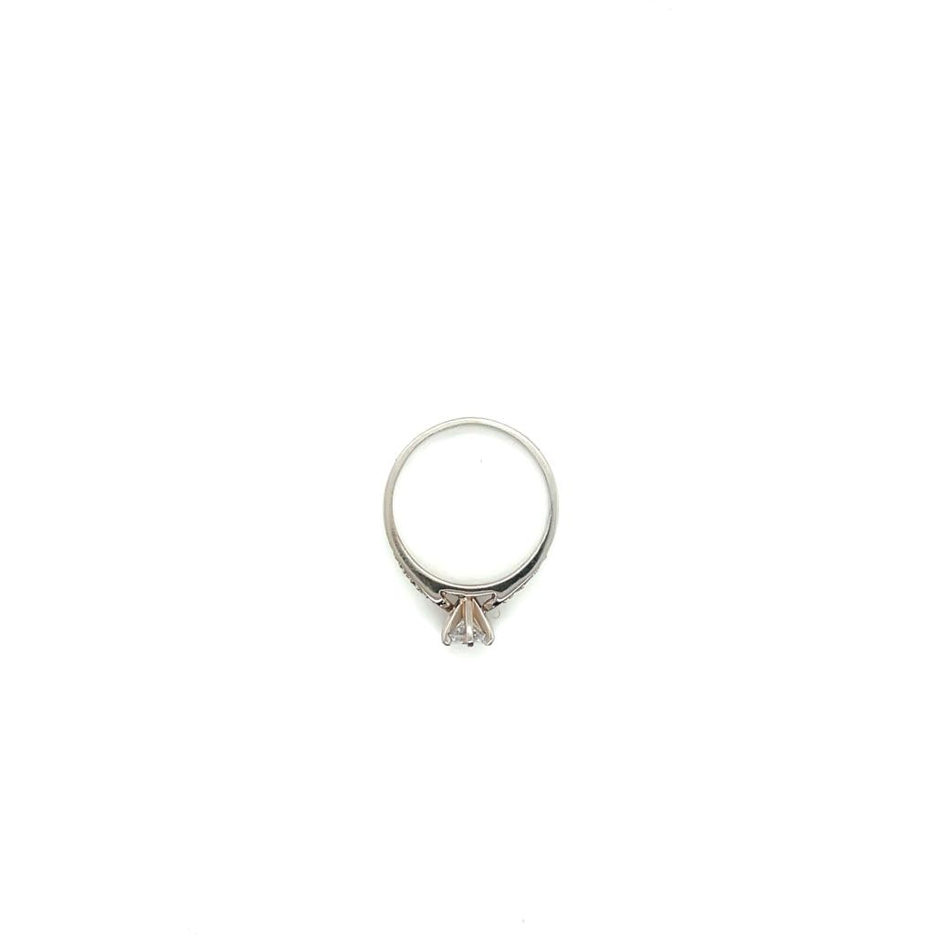 Anillo compromiso Oro Blanco 14k #10373