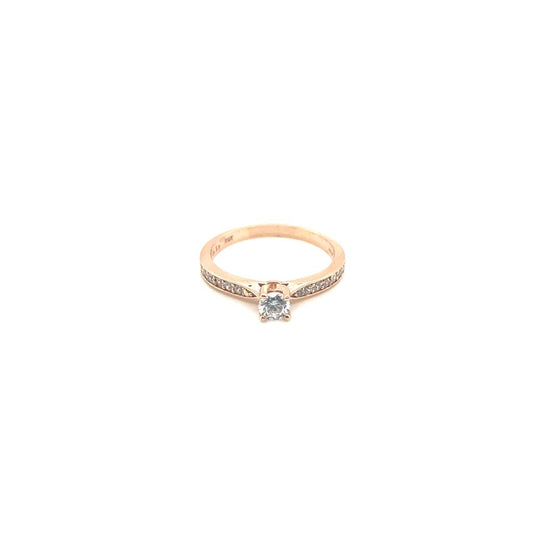 Anillo compromiso Oro Rosa 14k #10400