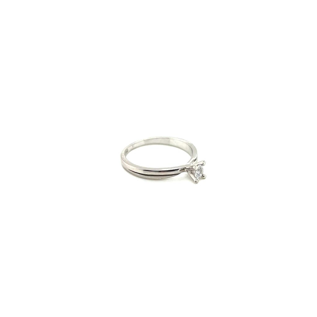 Anillo compromiso Oro Blanco 14k #10376