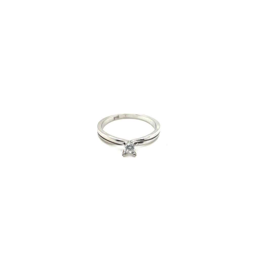 Anillo compromiso Oro Blanco 14k #10376