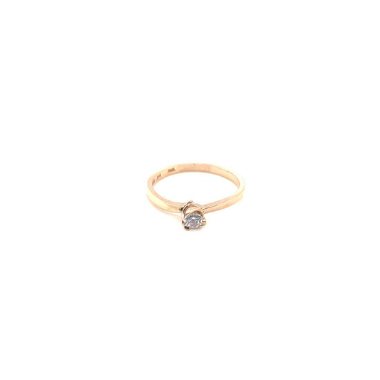Anillo compromiso Oro Rosa 14k #10394
